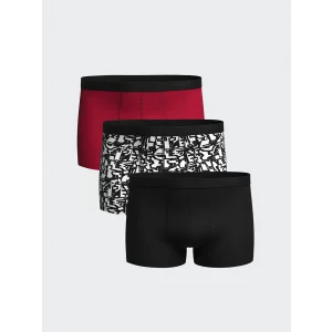 LC WAIKIKI Siyah Standart Kalıp Pamuklu Esnek Erkek Boxer 3lü