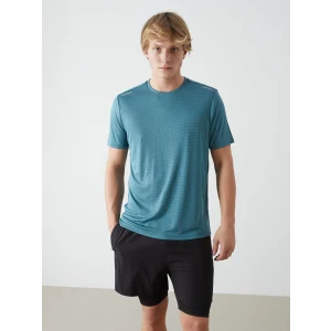 XSIDE ACTIVE Turkuaz Bisiklet Yaka Kısa Kollu Erkek Spor Tişört