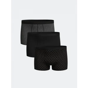 LC WAIKIKI Siyah Standart Kalıp Pamuklu Esnek Erkek Boxer 3lü
