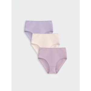 LCW DREAM Lila Düz Klasik Külot 3lü Paket