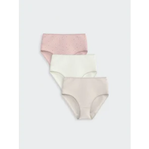 LCW DREAM Pembe Çiçekli Klasik Külot 3lü Paket