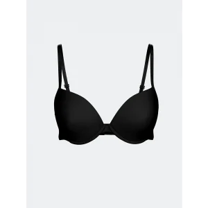 LCW DREAM Siyah Balenli Dolgusuz Düz Tişört Sütyen