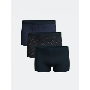 LC WAIKIKI Lacivert Standart Kalıp Pamuklu Esnek Erkek Boxer 3lü