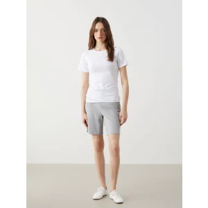 LCWAIKIKI Classic Gri Beli Lastikli Kadın Şort