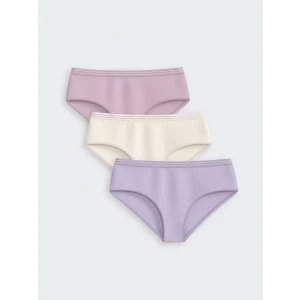 LCW DREAM Lila Düz Hipster Külot 3lü Paket