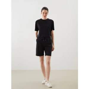 LCWAIKIKI Classic Siyah Beli Lastikli Kadın Şort