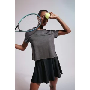 Defacto E2540 Siyah DeFactoFit Bisiklet Yaka Sporcu Kısa Kollu Tişört