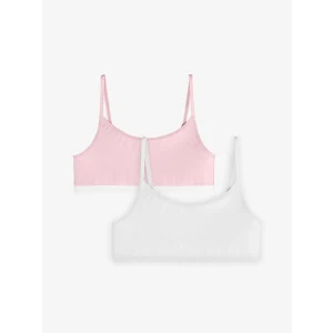 LCW Kids Beyaz Dantel Detaylı Kız Çocuk Büstiyer 2li