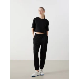 XSIDE ACTIVE Siyah Beli Lastikli Kadın Jogger Eşofman Altı