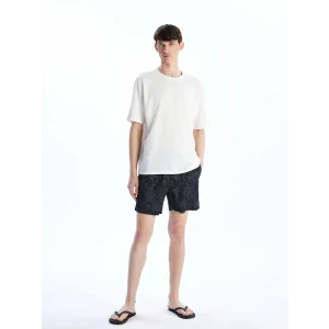 XSIDE Siyah Kısa Boy Desenli Erkek Deniz Şortu