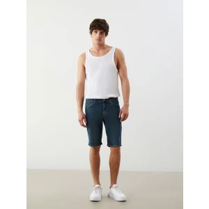 LCW Jeans Indigo Slim Fit Erkek Jean Şort