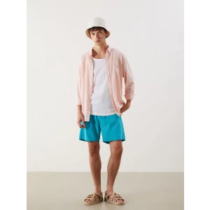 LCWAIKIKI Classic Petrol Diz Hizası Boy Basic Erkek Deniz Şortu