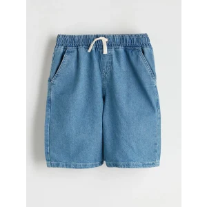 LCW Kids Indigo Beli Lastikli Erkek Çocuk Jean Şort