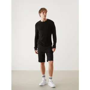 LCW Jeans Siyah Standart Kalıp Erkek Jean Şort