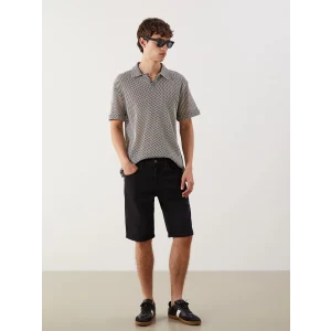 LCW Jeans Siyah Slim Fit Erkek Jean Şort