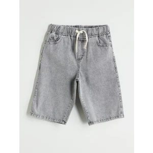 LCW Kids Gri Beli Lastikli Erkek Çocuk Jean Şort