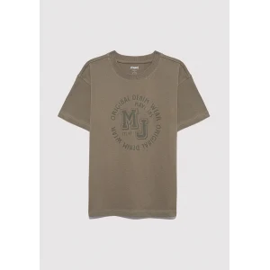 Mavi 6610395-86961 MJ Logo Baskılı Haki Tişört