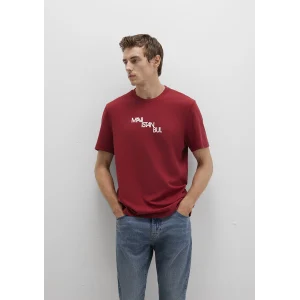 Mavi 0612274-89065 Mavi İstanbul Baskılı Kırmızı Tişört