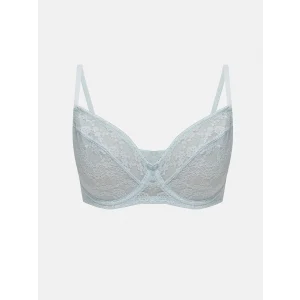 LCW DREAM Mavi Balenli Dolgusuz Dantelli Tişört Sütyen