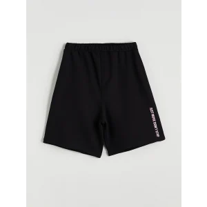 LCW Kids Siyah Beli Lastikli Kız Çocuk Şort