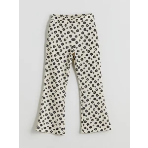 LCW Kids Siyah Beli Lastikli Leopar Desenli Kız Çocuk Tayt