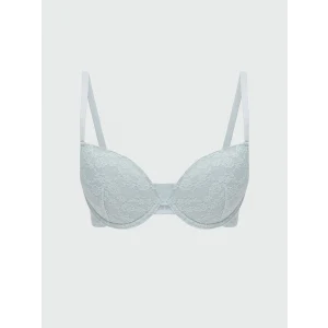 LCW DREAM Mavi Balenli Dolgusuz Dantelli Tişört Sütyen