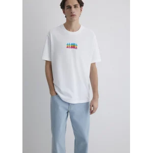 Mavi 0612612-620 Aloha Baskılı Beyaz Tişört