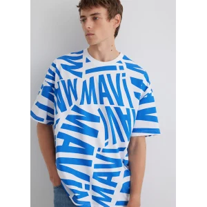 Mavi 0610629-81347 Mavi Logo Baskılı Mavi Tişört