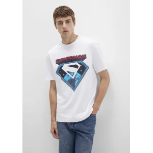 Mavi 0612917-620 Superman Baskılı Beyaz Tişört