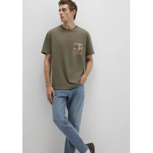 Mavi 0612822-70377 Baskılı Haki Tişört