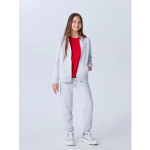 LCW Kids Gri Kapüşonlu Kız Çocuk Eşofman Takım