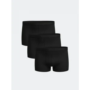LC WAIKIKI Siyah Rahat Kalıp Pamuklu Esnek Erkek Boxer 3lü