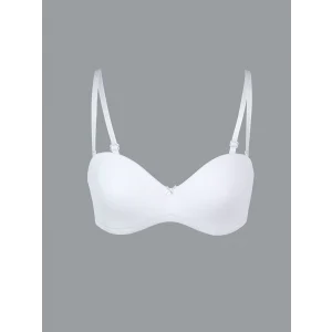 LCW DREAM Beyaz Balenli Dolgusuz Düz Straplez Sütyen