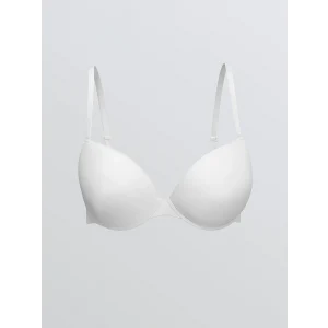 LCW DREAM Beyaz Balenli Dolgulu Düz Tişört Sütyen