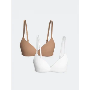 LCW DREAM Kahverengi Balensiz Dolgusuz Düz Sütyen 2li Paket