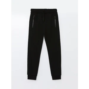 LCW Kids Siyah Beli Lastikli Erkek Çocuk Jogger Eşofman Altı