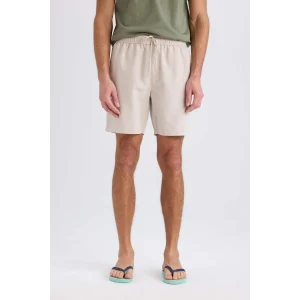 Defacto X2955 Bej File Astarlı Hızlı Kuruyan Kısa Boy Deniz Şortu