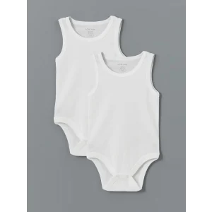 LCW baby Ekru Organik Kumaş Kız Bebek Çıtçıtlı Bodysuit 2li