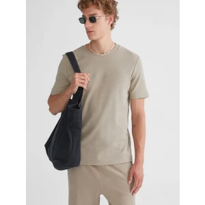 XSIDE Bej Bisiklet Yaka Kısa Kollu Baskılı Erkek Tişört