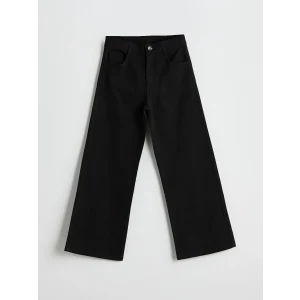 LCW Kids Siyah Wideleg Kız Çocuk Pantolon