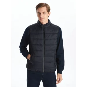 LCWAIKIKI Classic Lacivert Standart Kalıp Dik Yaka Erkek Şişme Yelek