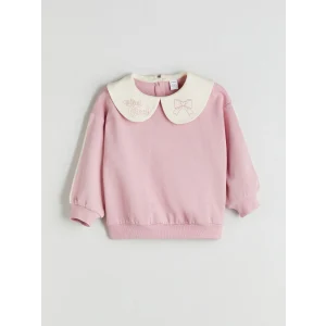 LCW Kids Pembe Bebe Yaka Kız Çocuk Sweatshirt