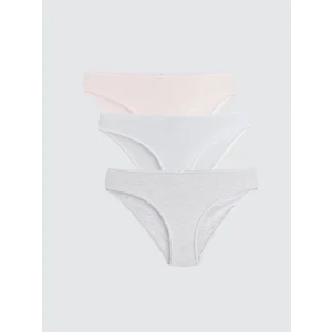 LCW DREAM Pembe Düz Bikini Külot 3lü Paket