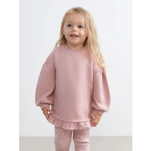 LCW baby Pembe Kurdele Detaylı Kız Bebek Kazak ve Tayt 2li