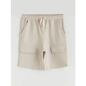 LCW Kids Gri Beli Lastikli Erkek Çocuk Kargo Şort