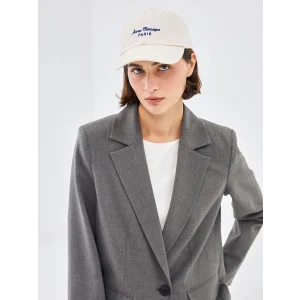 LCW ACCESSORIES Ekru Yazı Nakışlı Kadın Kep Şapka