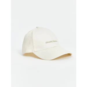 LCW ACCESSORIES Ekru Yazı Nakışlı Kadın Kep Şapka