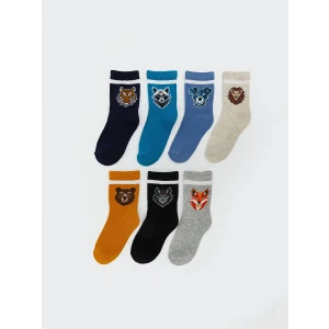 LCW Kids Karişik Desenli Erkek Çocuk Soket Çorap 7li