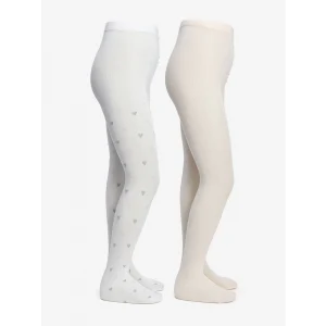 LCW Kids Beyaz Kız Çocuk Külotlu Çorap 2li