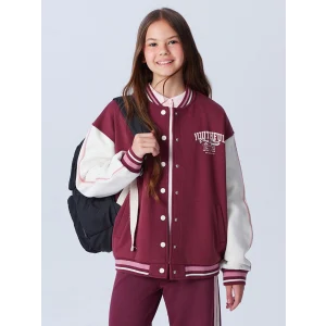 LCW Kids Mürdüm Baskılı Kız Çocuk Kolej Ceket